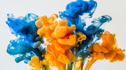 Obraz premium Colorful Ink Splash with Gradient Effect and Studio Lighting