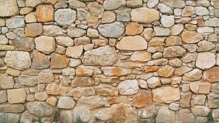 Fototapeta premium Gentle Weathered Stone Wall with Soft Focus Lighting