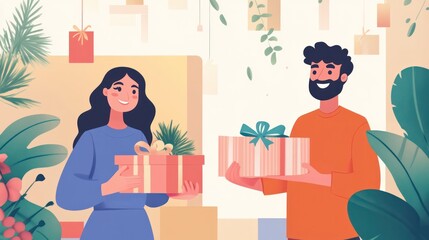 Create a platform for waste-free digital gift exchange. Focusing on sustainability and circular economy principles in holiday gift giving in Saudi innovation