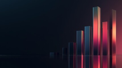 Fototapeta premium Modern Data Visualization with Colorful Bar Graphs