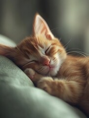 rabbit, cat, kitten, puppy, dog, tiger taking a nap,generation AI