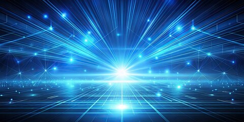 Blue gradient abstract texture background with glowing light rays and futuristic CG lines, blue, gradient, abstract
