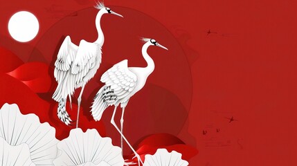 Traditional Chinese White Ink Painting Background - a classic and artistic visual. The traditional Chinese white ink painting background presents a serene and elegant cultural scene