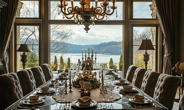 Luxurious dining roo