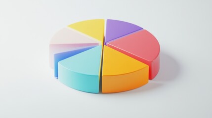 Obraz premium Colorful Circular Segments on White Background