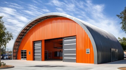 Modern Quonset Hut Garage