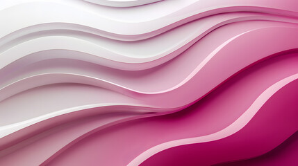 Obraz premium This abstract pink and white wavy background, characterized by smooth lines, represents fluidity and dynamic design, making it ideal for creative projects and artistic ventures