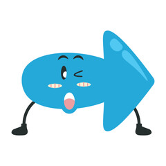 Cartoon Blue Arrow