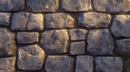 Subtle Stone Wall with Smooth Gradient Lighting