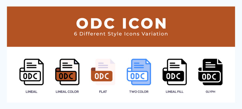 Odc file symbol. vector icon symbol. logo illustration. vector graphics
