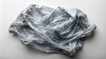 Crumpled gray plastic wrap with aerial view perspective , gradient, textured, cellophane, material, overlay, backdrop, draping