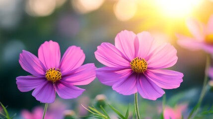 Obraz premium Vibrant Wildflowers in Natural Lighting