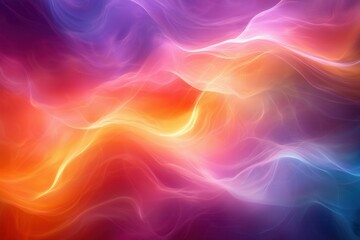 Obraz premium Soft Neon Waves on an Abstract Digital Background, Perfect for Technology Visualization, Graphics, and Educational Projects