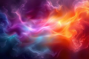 Fototapeta premium Soft Neon Waves on an Abstract Digital Background, Perfect for Technology Visualization, Graphics, and Educational Projects