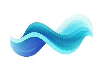 Abstract blue wave design element, ideal for creative backgrounds and projects, showcasing smooth curves and gradient color transitions.