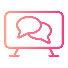 online meeting gradient icon