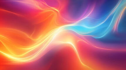 Obraz premium An abstract image featuring an orange background with flowing orange waves