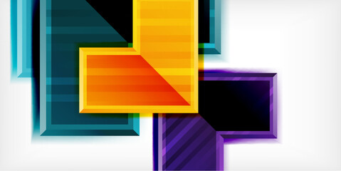 Arrow symbols created with 3d effects and line texture geometric abstract background