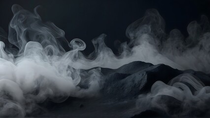 Obraz premium Dark charcoal surface with smoky touch, matte texture and minimalistic feel. AI-generated. 