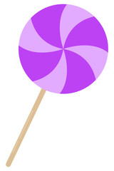 Lollipop flat icon vector isolated on white background.