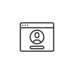 User Persona line icon