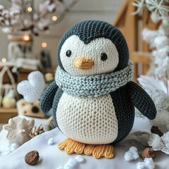 Knitted penguin