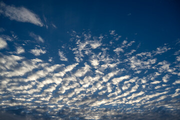 Blue sky with white clouds, sky background