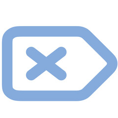 Obraz premium Delete Right icon logo design