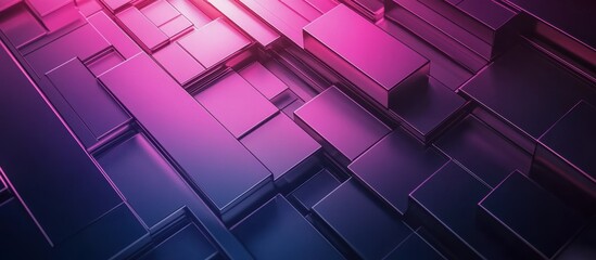 Vibrant Purple and Pink Shapes