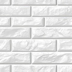 A seamless pattern of textured white bricks, creating a clean and modern look suitable for various design applications.
