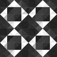 Black and white geometric seamless pattern with line.