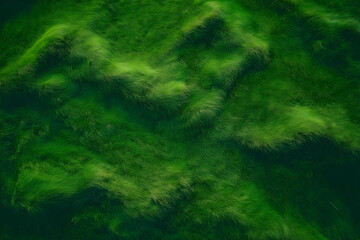 Top view of green grass texture.