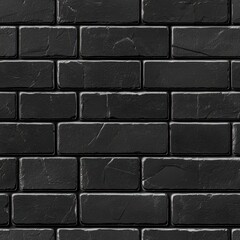 Obraz premium A close-up view of a textured black brick wall showcasing a uniform and sleek design ideal for modern architecture.