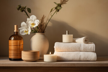 Mockup setting of spa products