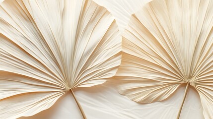 Beige palm-leaf wallpape