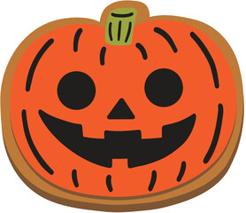 Halloween Jack O Lantern Gingerbread Cookie