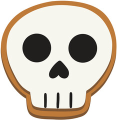 Halloween Skull Gingerbread Cookie