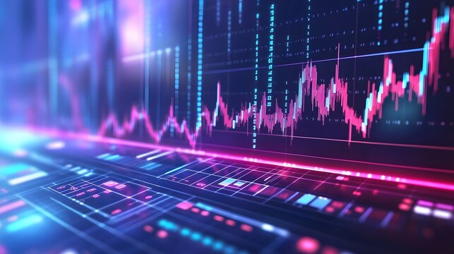 3D graph up with search notice icon for finance statistic, sell and buy report. analyzing investment money cash and exchange with finance. 3d trading stock report icon vector render illustration - Powered by Adobe