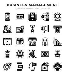 icons set. Business Management for web. app. vector illustration.