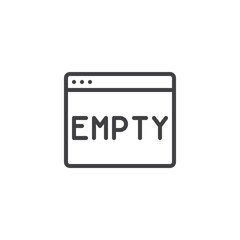 Empty State Design line icon