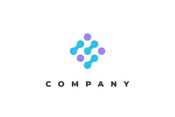 Minimalist tech logo for a startup