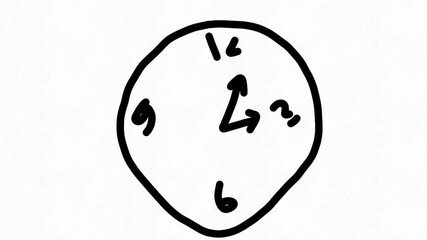 Time or clocks move quickly. Doodle looping animation on white background - Powered by Adobe