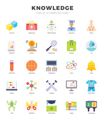 Knowledge icons set. Vector illustration.