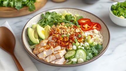 Spicy Ramen Bowl in Cozy Kitchen Setting
