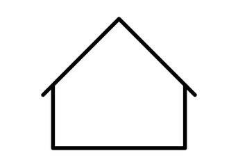 Icono negro de una casa en fondo blanco