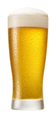 Fototapeten Glass of beer with foam on top and condensation on the glass © phive2015