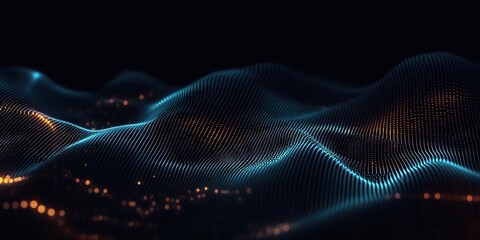 Digital background for tech, AI, data, audio, graphics, etc.