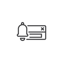 Toast Notification line icon