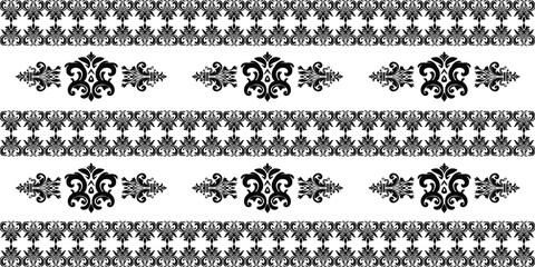 Oreintal Flora Damask Seamless pattern embroidery, Indian style. art ornament print.Design for carpet, cover.wallpaper, wrapping, fabric, clothing