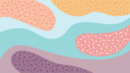 ABSTRACT BACKGROUND COLORFUL WITH HAND DRAWN SHAPES FLAT DESIGN VECTOR TEMPLATE FOR WALLPAPER, COVER DESIGN, HOMEPAGE DESIGN